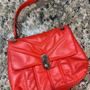 Ted Baker Orange/Red Leather Shoulder Bag